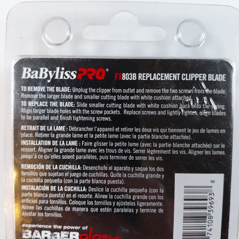BaBylissPRO Black Graphite Replacement Taper Clipper Blade FX803B NEW